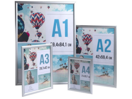 EXACOMPTA Cadre porte-affiche en aluminium, A1, argent