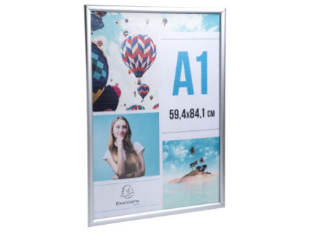 EXACOMPTA Cadre porte-affiche en aluminium, A1, argent