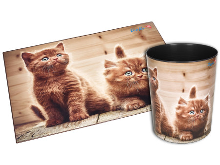 Läufer Corbeille à papier 'chats fouineurs'
