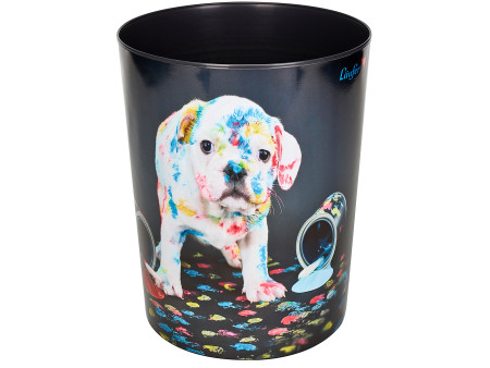 Läufer Corbeille à papier 'chien multicoloré'
