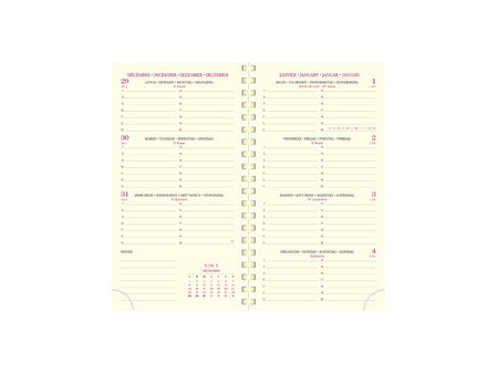 EXACOMPTA Agenda de poche Eurotime 16S, 2026, Cassandra noir