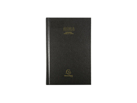 EXACOMPTA Agenda Couronne, Euros et cents, 2026, noir