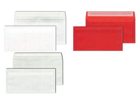 MAILmedia Enveloppe DL, satin transparent, adhésive