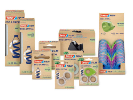 tesa Film ruban adhésif ECO & CRYSTAL + dévidoir, blister