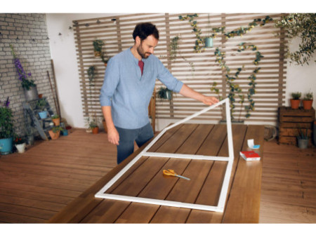 tesa Moustiquaire pour porte ALU FALT, blanc