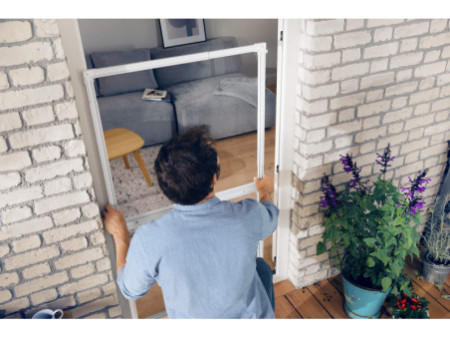 tesa Moustiquaire pour porte ALU FALT, blanc