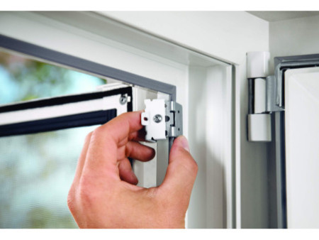 tesa Adaptateur pour moustiquaire de porte ALU FALT, blanc