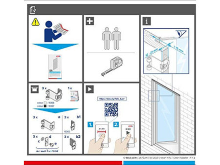 tesa Adaptateur pour moustiquaire de porte ALU FALT