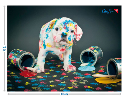 Läufer Sous-main 'chien multicoloré', 400 x 530 mm