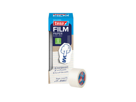 tesa Film PAPER, transparent, 19 mm x 10 m, Office Box