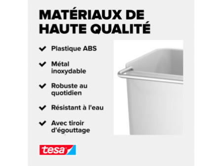 tesa KITCHEN Rangement pour évier, blanc