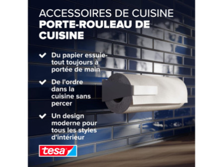 tesa KITCHEN Porte-rouleau de cuisine, blanc
