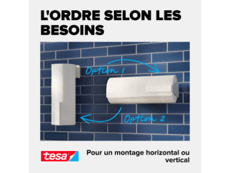 tesa KITCHEN Porte-rouleau de cuisine, blanc