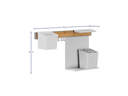 tesa KITCHEN Kit combi M, 7 pièces, blanc