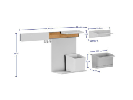 tesa KITCHEN Kit combi XL, 9 pièces, blanc