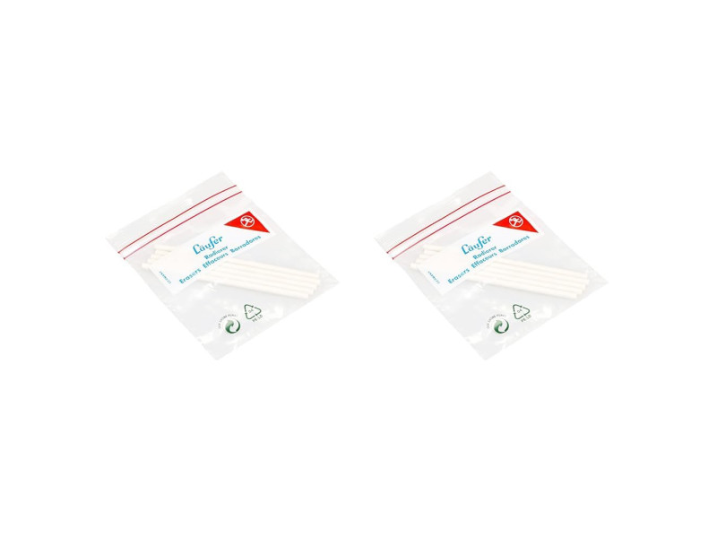 Läufer Stylo-gomme en plastique, 2 gommes de rechange, jaune