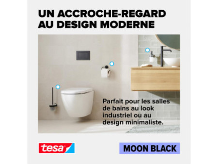 tesa Ensemble pour WC MOON BLACK, noir