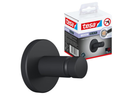 tesa Support de serviette de toilette MOON BLACK, noir
