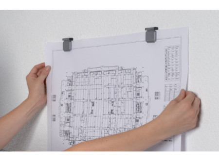 MAUL Clip magnétique S, pour fixer les informations, gris