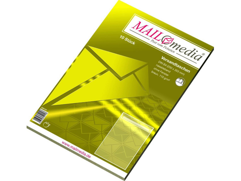 MAILmedia pochettes d'expédition, B4, kraft marron