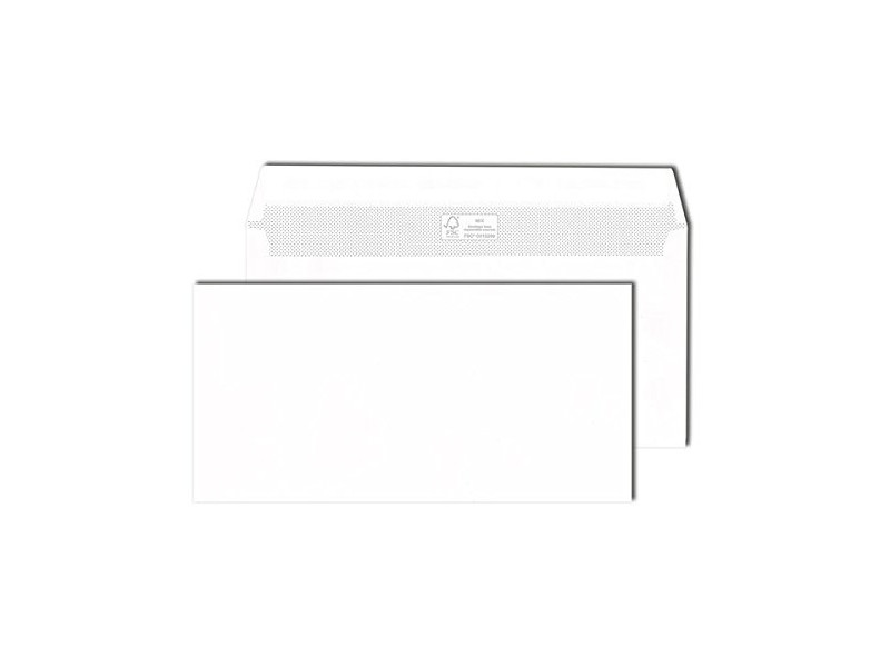 MAILmedia Enveloppe DIN long, autocollant, blanc
