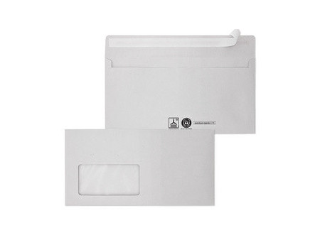 MAILmedia Enveloppes recyclées, format long, auto-adhésif