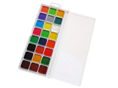 Läufer Boîte de pastilles de peinture, 24 couleurs