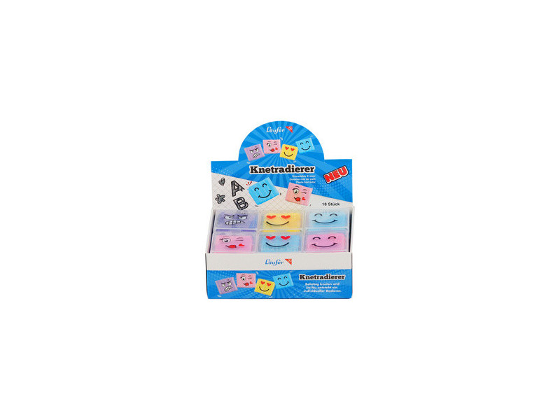 Läufer Gomme souple visages, en présentoir de 18