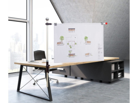 MAUL Porte-plans 'Tischpresenter', gris, avec pince