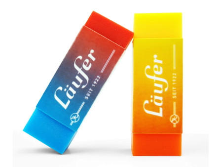 Läufer Gomme en plastique PLAST COLOR, carte blister de 2