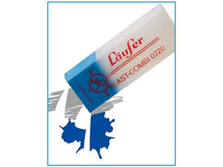 Läufer Gomme en plastique PLAST COMBI, carte blister de 2