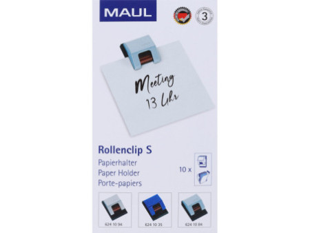 MAUL Clip à rouleau S, autoadhésif, gris