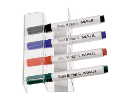 MAUL Porte-marqueur en acrylique pour 4 stylos, transparent