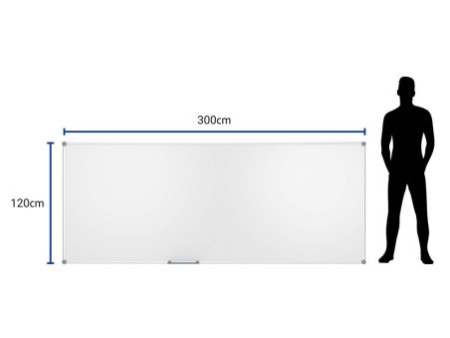 MAUL Tableau Blanc 2000 MAULpro, (L)3.000 x (H)1.200 mm
