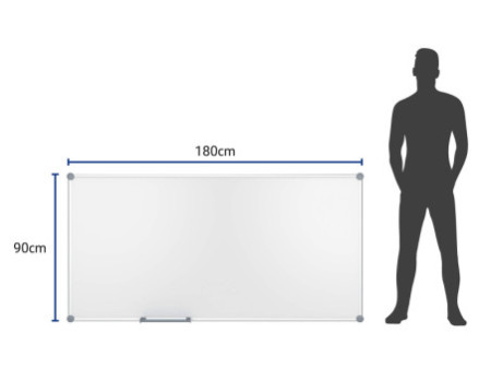 MAUL Tableau mural blanc 2000 MAULpro, (L)1.800 x (H)900 mm