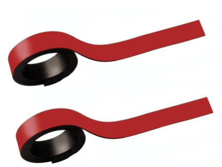 MAUL Bandes magnétiques, (l)5 mm x (L)1.000 mm, rouge