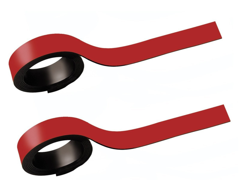MAUL Bandes magnétiques, (l)5 mm x (L)1.000 mm, rouge