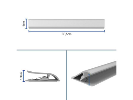 MAUL Rail métallique, en aluminium, longueur: 305 mm