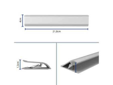 MAUL Rail métallique, en aluminium, longueur: 218 mm