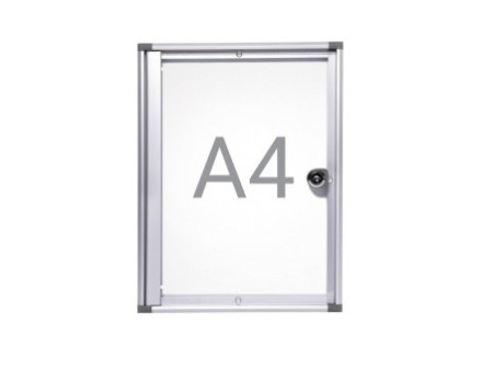 MAUL Vitrine d'affichage MAULextraslim, 1 x A4, aluminium