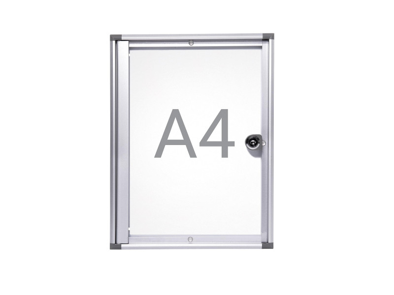 MAUL Vitrine d'affichage MAULextraslim, 1 x A4, aluminium