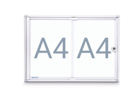 MAUL Vitrine d'affichage MAULextraslim, 2 x A4, aluminium