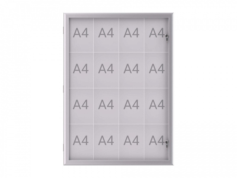 MAUL Vitrine d'affichage MAULexcite, 16 x A4, aluminium