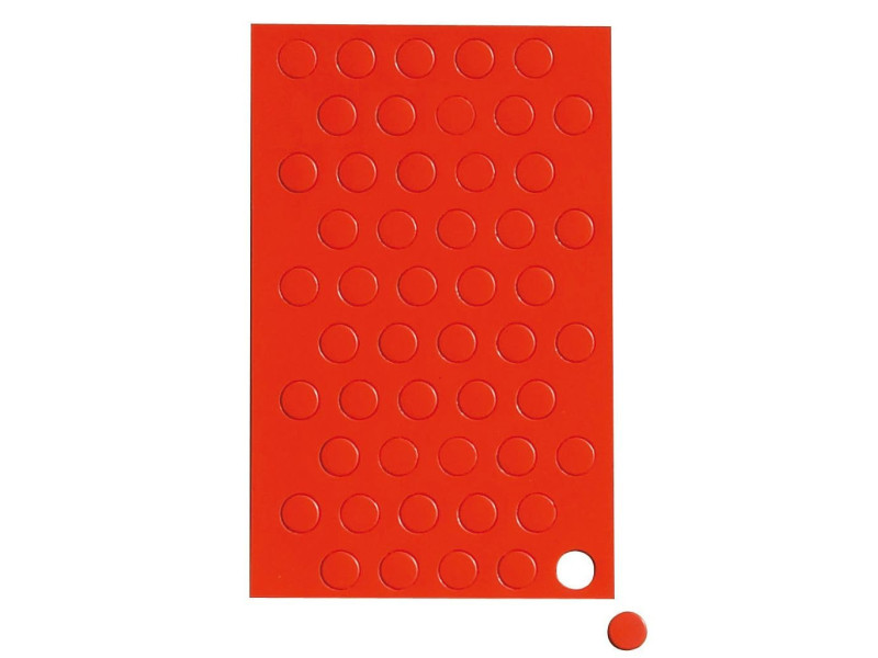 MAUL Symbole magnétique cercle, diamètre: 10 mm, rouge