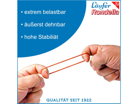 Läufer Bracelets élastiques RONDELLA, 100 mm, 500 g, rouge