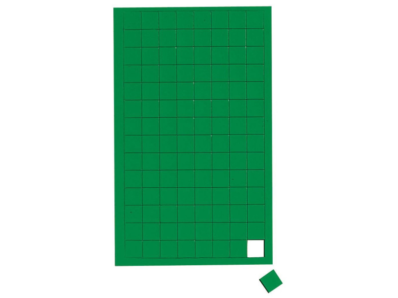 MAUL Symbole magnétique carré, 10 x 10 mm, vert