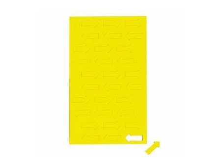 MAUL Symbole magnétique flèche, 20 x 10 mm, jaune
