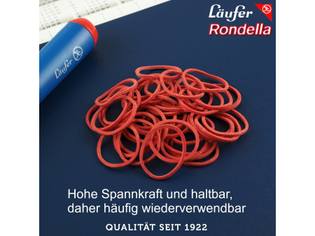 Läufer Bracelets élastiques RONDELLA, 100 mm, 1.000 g, rouge