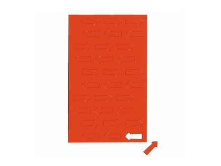 MAUL Symbole magnétique flèche, 20 x 10 mm, rouge