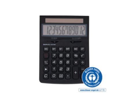 MAUL Calculatrice de bureau ECO 850, 12 chiffres, noir